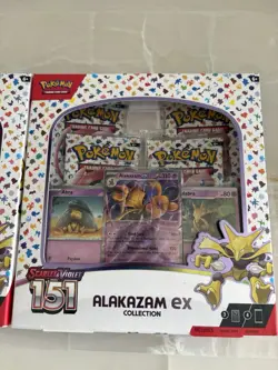 3 Pokemon Alakazam EX TCG Scarlet and Violet 151 Collection Box - Image 5