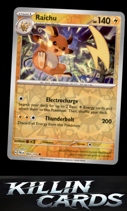 Reverse Holofoil Raichu - 064/193 064/193 Pokemon Uncommon SV02: Paldea Evolved - Image 1