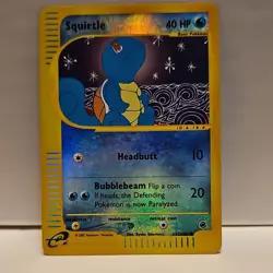 Pokemon Squirtle Reverse Holo 132/165 Expedition Base Set 40 HP 2002 English - Image 1