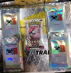Pokemon 151 Booster Pack SEALED Charizard Mew Chase +4 Mystery Packs Bundle - Image 1