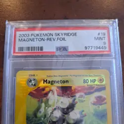 2003 Pokemon Skyridge Magneton Reverse Holo Foil #19 PSA 9 MINT - Image 2