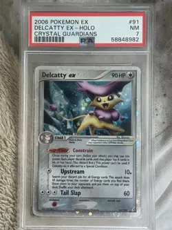 2006 Pokemon EX Delcatty Ex Holo Crystal Guardians 91/100 PSA 7 - Image 1