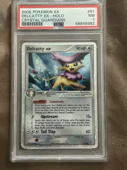 2006 Pokemon EX Delcatty Ex Holo Crystal Guardians 91/100 PSA 7 - Image 2