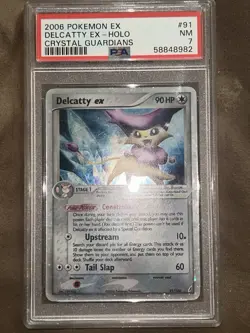 2006 Pokemon EX Delcatty Ex Holo Crystal Guardians 91/100 PSA 7 - Image 3