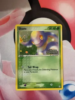 Pokemon TCG Ekans 55/109 Team Rocket Returns Reverse Holo SWIRL NM - Image 1