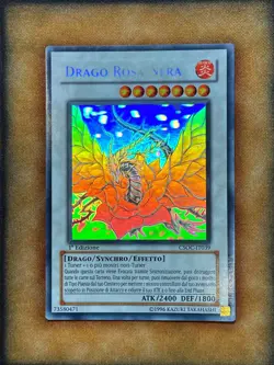 Yugioh Black Rose Dragon CSOC-EN039 CSOC-IT039 Ghost Rare 1st Ed LP ITALIAN - Image 1