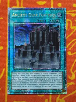 YUGIOH ANCIENT GEAR FORTRESS QUARTER CENTURY SECRET RARE RA03-EN062 - Image 1