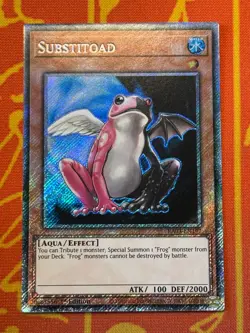 YUGIOH SUBSTITOAD PLATINUM SECRET RARE NM RA03-EN197 - Image 1