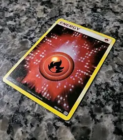 Fire Energy 102/106 EX Emerald Holo Secret Rare Pokemon TCG Card - Image 2
