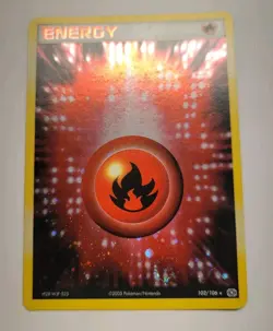 Fire Energy 102/106 2 Swirls Holo Card TCG Nintendo Pokemon - Image 1