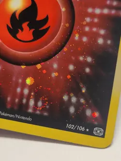 Fire Energy 102/106 2 Swirls Holo Card TCG Nintendo Pokemon - Image 3