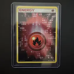 Fire Energy 102/106 Holo Shiny Pokemon TCG Card EX Emerald 2005 Light Play - Image 1