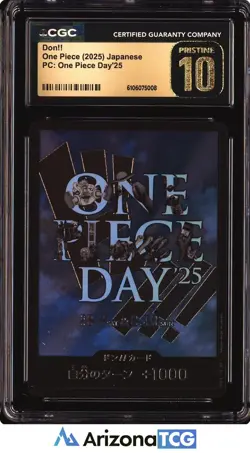 One Piece 2025 Don Promo One Piece Day'25 Japanese BLACK LABEL CGC 10 - Image 1