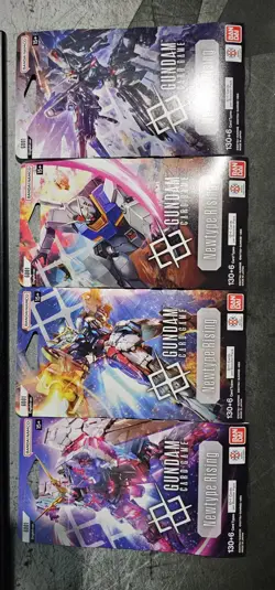 x4 GUNDAM CARD GAME Newtype Rising Booster Blister Packs GD01 English NEW SEALED - Image 1