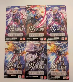 6x Newtype Rising Sleeved Boosters - Gundam Card Game - GD01 - Engish - Sealed - Image 1