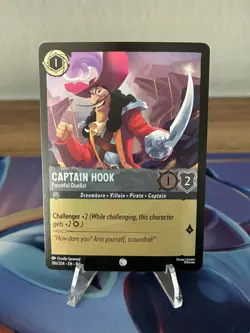 Disney Lorcana - Captain Hook Forceful 186/204 - Reign of Jafar - Cold Foil - Image 1