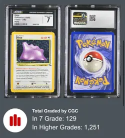 Ditto 3/62 Fossil Holo Rare 1999 CGC 7 NEAR MINT - Image 1