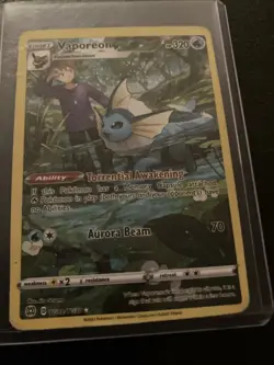 Pokemon Vaporeon TCG Holo Card TG02/TG30 Brilliant Stars Excellent - Image 1
