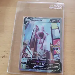 Pokemon Go Mewtwo v Full Art Holo Ultra Rare Card 072/078 Pokemon TCG - Image 1