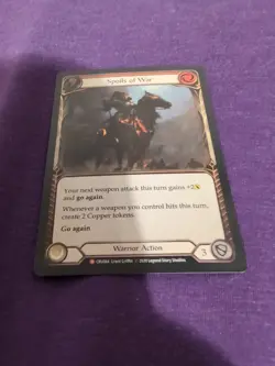 1x Spoils of War Foil Flesh And Blood CRU 1st Edition LP - Image 1