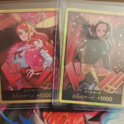 DON!! Nami GOLD & Nico Robin GOLD EB03 Japanese ONE PIECE Card Heroines Edition - Image 5