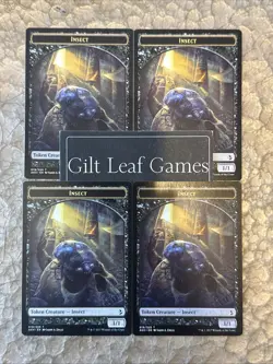MTG *4x Insect Token (Bugs!)* (NM) Amonkhet Magic the Gathering Free Shipping - Image 1