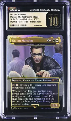ATLA PALANI, NEST TENDER Secret Lair Dr. Ian Malcolm Foil CGC Pristine 10 MTG - Image 1