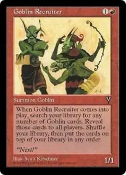 MTG Magic the Gathering Visions Goblin Recruiter x4 NM! - Image 1