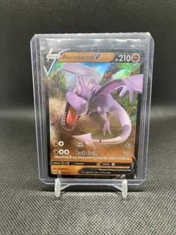 Pokemon TCG Aerodactyl V Sword & Shield - Lost Origin 092/196 Holo Ultra Rare - Image 1