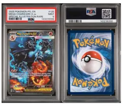 2025 Pokemon PFL EN Mega Charizard X EX Special Illustration Rare PSA 9 125/094 - Image 4