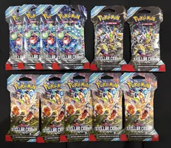 Pokemon TCG Stellar Crown Booster Pack Lot Of 11. New Sealed. - Image 1