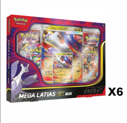 Pokemon TCG Mega Latias ex COLLECTION BOX CASE Factory Sealed 6 Boxes - Image 1