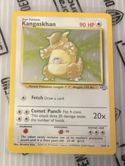 Pokemon TCG Kangaskhan Jungle 5/64 Holo Unlimited Holo Rare - Image 1