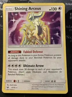 Shining Arceus 57/73 Holo Pokemon Shining Legends - NM - Image 1