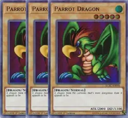 Yugioh - Parrot Dragon x 3 - 1st Edition Ultra Rare NM - Free Holographic Card - Image 1