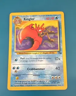 Kingler - Fossil Set (1999) - 38/62 - Pokemon Card - WOTC - Image 1
