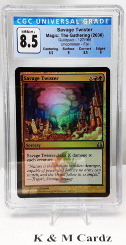 MTG - Guildpact - Savage Twister - Foil - Graded - CGC 8.5 - Image 1