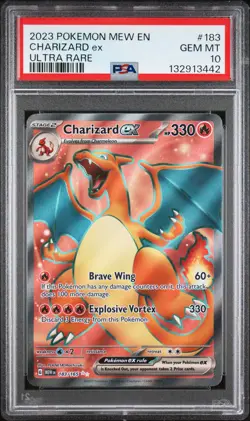 2023 POKEMON MEW EN-151 ULTRA RARE #183 CHARIZARD EX PSA 10 - Image 1
