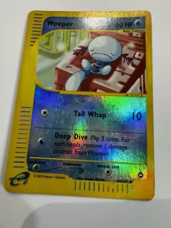 Pokemon TCG Card 2003 Reverse Holo Wooper 66/147 Aquapolis Set - Image 1