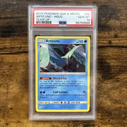 2019 POKEMON SUN & MOON Team Up #32 Articuno Holo Rare PSA 10 GEM MINT Low Pop - Image 1