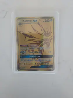 Solgaleo GX 173/156 SM Ultra Prism Pokemon TCG NM Secret Rare Gold Holo EN - Image 1