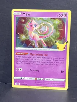 Mew 2021 Pokemon Celebrations 25th Anniversary Holo Rare 011/025 TCG - Image 2