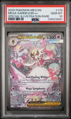 2025 POKEMON MEG EN-MEGA EVOLUTION #178 MEGA GARDEVOIR EX PSA 10 - Image 1