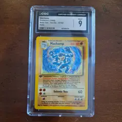 1999 Pokemon Machamp 1st edition holo #8 CGC 9 - Image 1