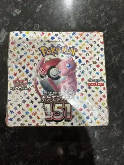 Japanese Pokemon 151 Booster Box Sealed SV2a Mew - Slightly Smushed Box - Image 1