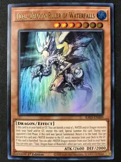Yu-Gi-Oh TCG #RA03-EN009 Tidal, Dragon Ruler of Waterfalls 1st Ed Ultra Rare LP - Image 1