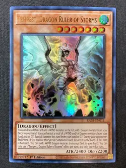 Yu-Gi-Oh TCG #RA03-EN011 Tempest, Dragon Ruler of Storms 1st Ed Ultra Rare NM - Image 1