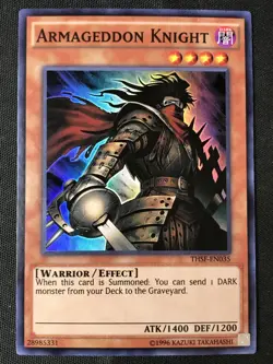 Yu-Gi-Oh TCG The Secret Forces #THSF-EN035 Armageddon Knight Super Rare LP - Image 1