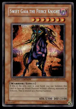 Yu-Gi-Oh TCG #CT1-EN004 Swift Gaia the Fierce Knight ScR,Limited NM - Image 1