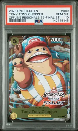 2025 ONE PIECE OFFLINE REGIONALS FINALIST #089 TONY TONY CHOPPER PROMO PSA 10 - Image 1